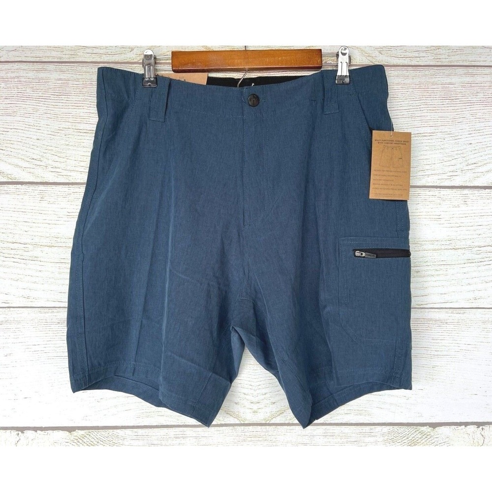 Trunks Shorts Mens Size 36 Chambray Stretch Multi-Functional Shorts New‎ MIS TAG